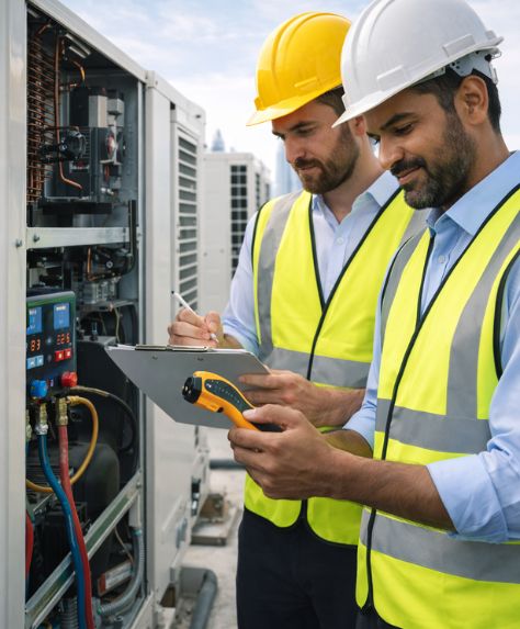 A/C Engineer Inspector in UAE for HVAC inspection and air conditioning quality control